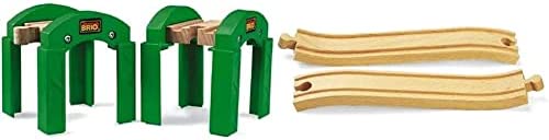 World – 33253 Stacking Track Supports 2 Piece Toy Train Accessory For Kids Age 3 And Up Green - Railway Imagination Collection