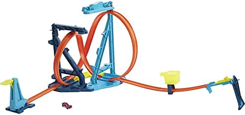 Budget Track Set And 1:64 Scale Toy Car Track And Loop Building Kit With Adjustable Set-Ups And Jump Infinity Loop Kit - Vehicle Adventure Play Collection