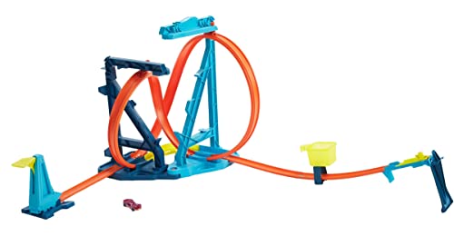 Budget Track Set And 1:64 Scale Toy Car Track And Loop Building Kit With Adjustable Set-Ups And Jump Infinity Loop Kit - Vehicle Adventure Play Collection