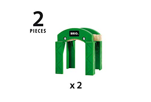 World – 33253 Stacking Track Supports 2 Piece Toy Train Accessory For Kids Age 3 And Up Green - Railway Imagination Collection