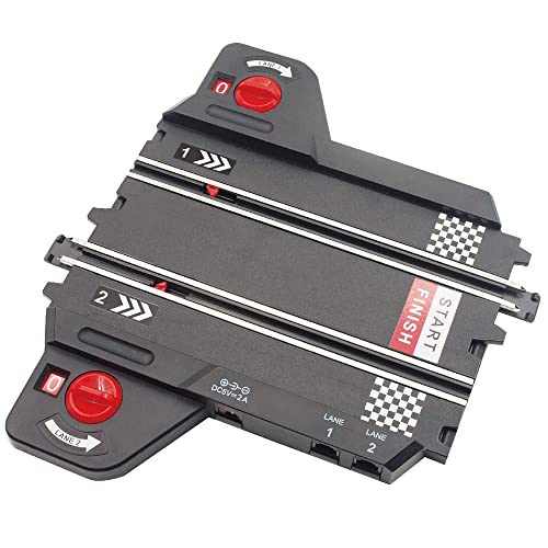 Super 251 USB Power Slot Car Racing Set LED Headlights Strong Magnetic Base Mechanical Lap Counter & Powerbase Integrated As Combo Track For Ages 8 And Up - Vehicle Adventure Play Collection