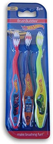 Thomas The Train & Friends Soft Toothbrushes 3 Pack Brush Buddies (Blue Yellow Red) - Railway Imagination Collection