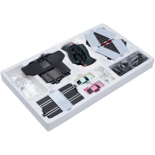 Super 251 USB Power Slot Car Racing Set LED Headlights Strong Magnetic Base Mechanical Lap Counter & Powerbase Integrated As Combo Track For Ages 8 And Up - Vehicle Adventure Play Collection