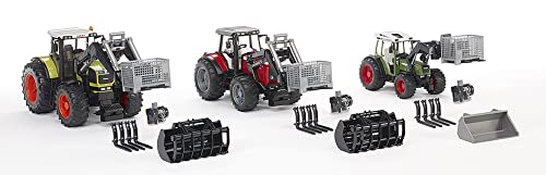 Top 10 Toys – Construction Realistic Attachments And Accessories For Frontloader Vehicle Including A Basket Pallet Winch And Forks – Ages 3+ - Farm Adventure Play Edition