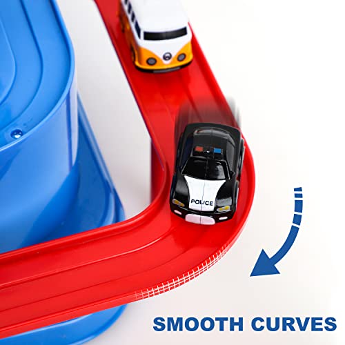 New Car Adventure Toys Race Track For Toddlers – Boy Toy & Race Tracks For Boys – Toddler Car Toys Preschool Educational Toy Cars For Kids 3 4 5 6 7 Year Old Car Track Gifts For Kids - Vehicle Adventure Play Collection