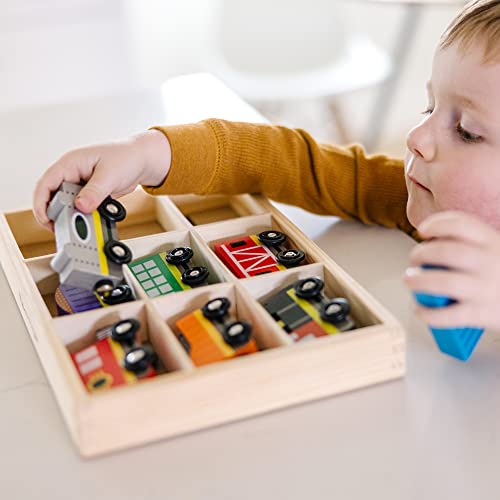 Wooden Train Cars (8 Pcs) – Magnetic Train Wooden Train Toys Train Sets For Toddlers And Kids Ages 3+ - Railway Imagination Collection