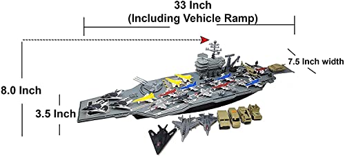 Deals Aircraft Carrier Submarine Destroyer Ship Combo With Military Vehicles And Fighter J - Marine Adventure Collection