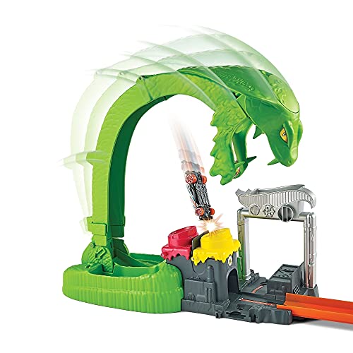 Deals Toxic Snake Strike Challenge Play Set With Slime For Kids 5 Years Old & Up Includes One 1:64 Scale Hot Wheels Vehicle Connects To Other Sets Single Or Multicar Play - Vehicle Adventure Play Collection