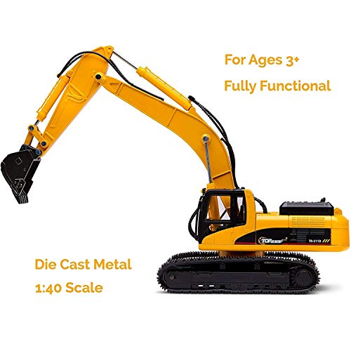 Excavator Toy Trucks Construction Toys Excavator Toys For Boys Diecast Metal Truck Toy Kids Tractor Toys 1:40 Scale Great Toddler Toys For 8 Year Old Boys And U - Farm Adventure Play Edition