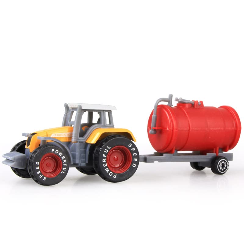 Kid s Farm Tractor Toys With Trailers ,Alloy And ABS Toy Truck Realistic Tractor Vehicle Value Play Set Set Of 4 - Farm Adventure Play Edition