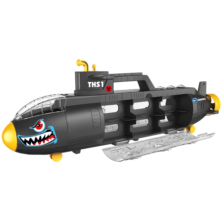 Submarine Toy Shark Car Vehicle Toy W/ 6 Sea Animals And Storage Toys For 3 4 5 6 7 Year Old Ki - Marine Adventure Collection