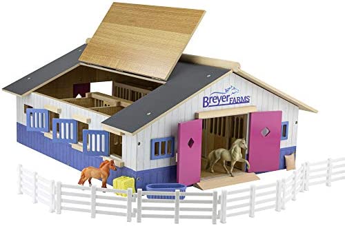 Top 10 Horses Unicorn Magic Wooden Stable Playset With 6 Unicorns 6 Piece Playset 6 Stablemates Unicorns Included 6 H X 9 L X 2.5 D 1:32 Scale Model 59218 Multicolo - Farm Adventure Play Edition