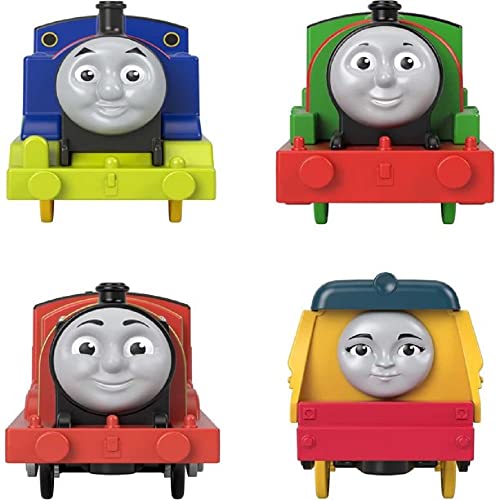 Percy James & Rebecca Train Engine Set – Set Of 4 Motorized Toy Train Engines For Preschool Kids Ages 3 Years & Ol - Railway Imagination Collection