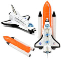 ASA Space Shuttle Toy For Kids Pretend Play 2 Piece Set Rocket Ship With Lights And Sound Diecast Spaceship For Boys Girls Toddlers - Cosmic Adventure Play Set