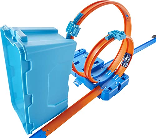 Deals Track Builder Multi Loop Box Ultimate Storage 10 Feet Of Track Connectors Launcher Diecast Car Portable Ages 4 And Abov - Vehicle Adventure Play Collection