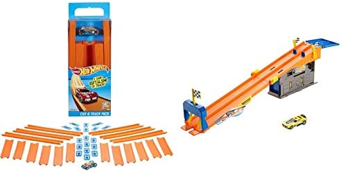 Track Builder Straight Track With Car Styles May Vary - Vehicle Adventure Play Collection