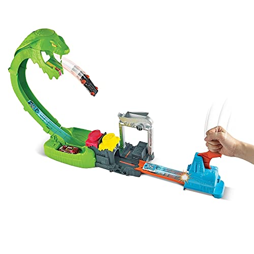 Deals Toxic Snake Strike Challenge Play Set With Slime For Kids 5 Years Old & Up Includes One 1:64 Scale Hot Wheels Vehicle Connects To Other Sets Single Or Multicar Play - Vehicle Adventure Play Collection