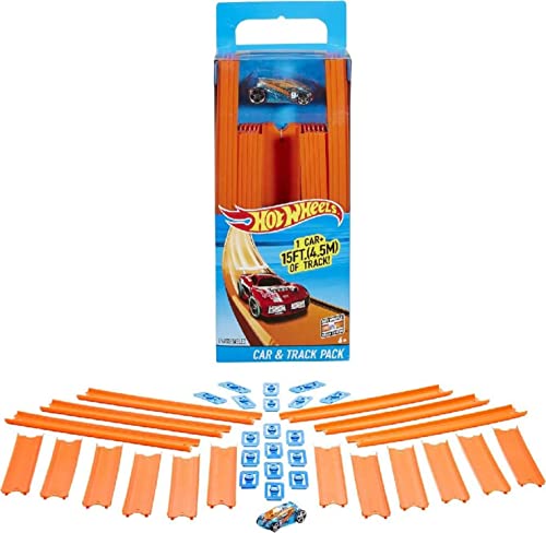 Track Builder Straight Track With Car Styles May Vary - Vehicle Adventure Play Collection