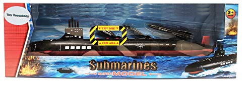 Promo 16.5 Inch Toy Navy Black Submarine With Sound Effects And Torpedo (2 Pack) - Marine Adventure Collection
