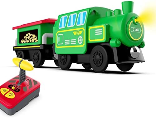 Budget Wooden Train Accessories Battery Operated Locomotive Train Remote Control Train For Track Set Powerful Engine Train Vehicles Fit All Major Brands Track Railway System (Battery Not Included) - Railway Imagination Collection