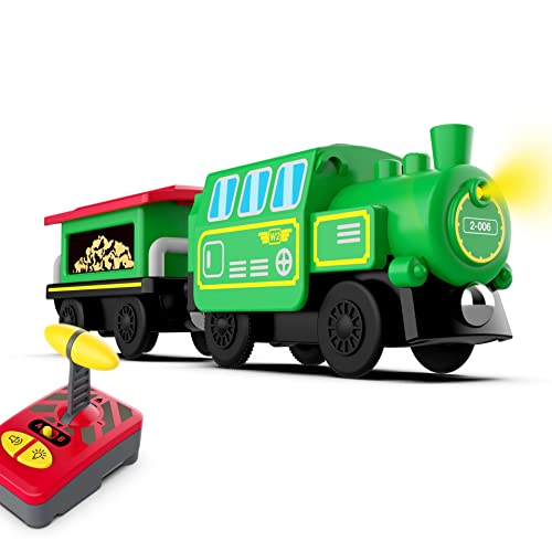 Budget Wooden Train Accessories Battery Operated Locomotive Train Remote Control Train For Track Set Powerful Engine Train Vehicles Fit All Major Brands Track Railway System (Battery Not Included) - Railway Imagination Collection