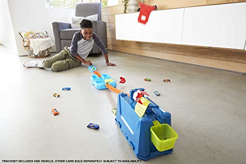 Wholesale Track Builder Unlimited Stunt Crash Box Playset With 18 Building Components In Storage Box With Lid & One 1:64 Scale Hot Wheels Car Awesome Gift For Kids 6 To 12 Years Old - Vehicle Adventure Play Collection