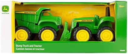 Sandbox Vehicle Set — Includes Dump Truck Toy And Tractor Toy With Loader — Girl And Boy Toys — Ages 18 Months And Up — 6 Inch — 2 Count - Farm Adventure Play Edition