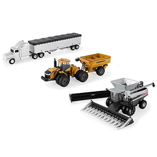 1/64 AGCO 4 Piece Harvesting Set With Gleaner A86 Combine 16420 - Farm Adventure Play Edition