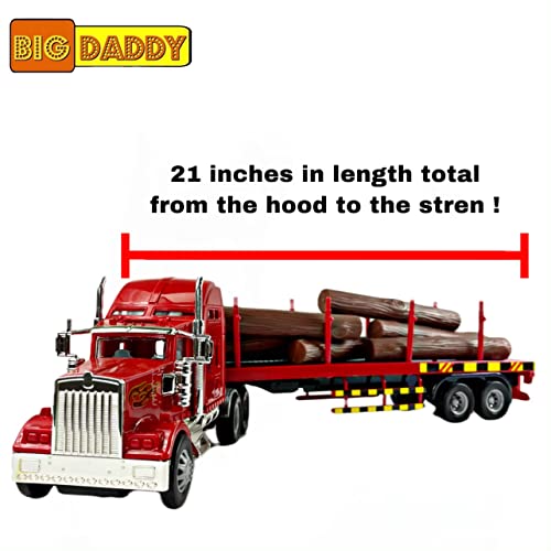Wholesale Rig Heavy Duty Tractor Trailer Transport Series Lumber Truck Tractor Trailer - Farm Adventure Play Edition