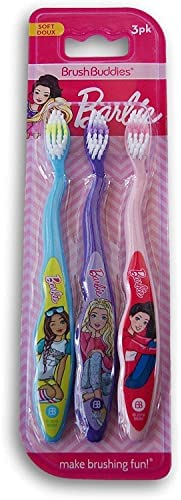 Thomas The Train & Friends Soft Toothbrushes 3 Pack Brush Buddies (Blue Yellow Red) - Railway Imagination Collection