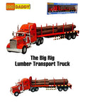 Wholesale Rig Heavy Duty Tractor Trailer Transport Series Lumber Truck Tractor Trailer - Farm Adventure Play Edition