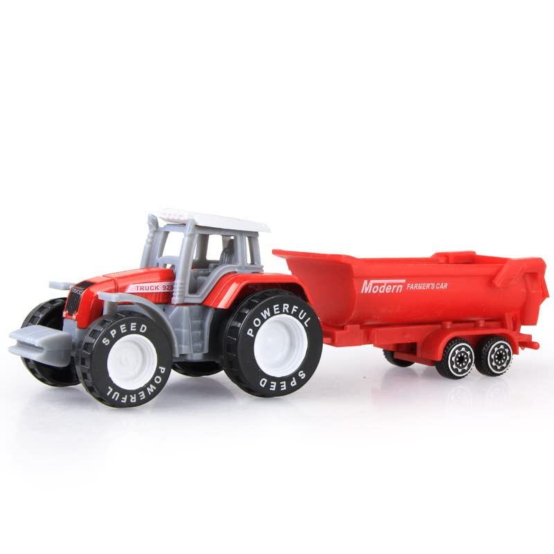 Kid s Farm Tractor Toys With Trailers ,Alloy And ABS Toy Truck Realistic Tractor Vehicle Value Play Set Set Of 4 - Farm Adventure Play Edition