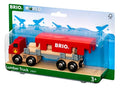 World 33657 – Lumber Truck – 6 Piece Wooden Toy Train For Kids Ages 3 And Up Grey - Railway Imagination Collection