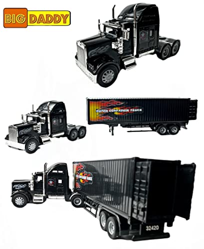 Rig Heavy Duty Tractor Trailer Transport Series Big Box Tractor Trailer (Colors May Vary) - Farm Adventure Play Edition