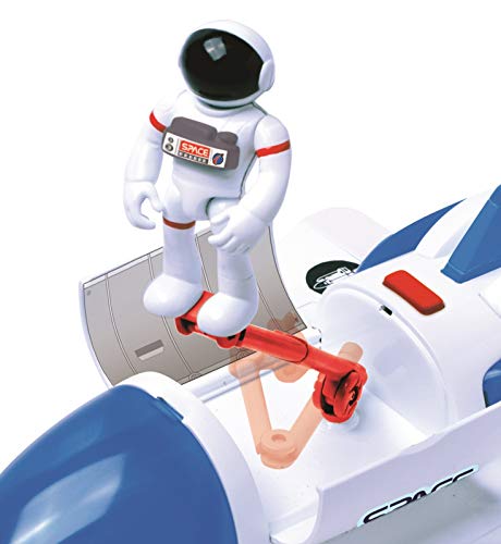 Stro Venture Space Shuttle Toy – Plastic Spaceship For Kids With Lights And Sound – Astronaut Figure Openable Cockpit And Compartment Extended Arm – Fun Space Gift Toys For Any Mission & Adventure - Cosmic Adventure Play Set