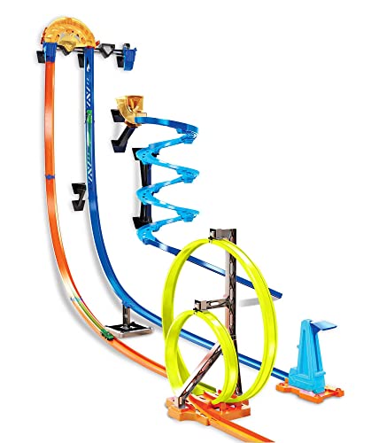 Track Builder Vertical Launch Set 50 Inches High 3 Stunt Configurations Ages 6 To 10 3M Command Strips Amazon Exclusive - Vehicle Adventure Play Collection