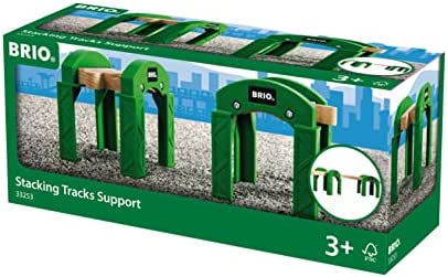 World – 33253 Stacking Track Supports 2 Piece Toy Train Accessory For Kids Age 3 And Up Green - Railway Imagination Collection