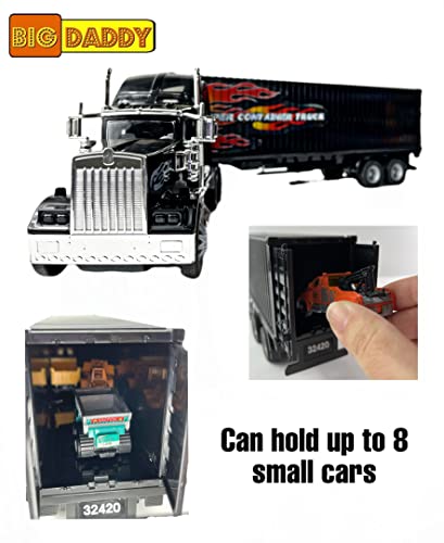 Rig Heavy Duty Tractor Trailer Transport Series Big Box Tractor Trailer (Colors May Vary) - Farm Adventure Play Edition