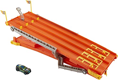 4-Lane Elimination Race Track Set Competitive Toy Car Racetrack Fair-Start Launcher 1 Hot Wheel Car Toy For Kids 4 Years Old & Up Amazon Exclusive - Vehicle Adventure Play Collection