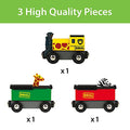 RIO World – 33722 Safari Train 3 Piece Toy Train Accessory For Kids Age 3 And Up - Railway Imagination Collection
