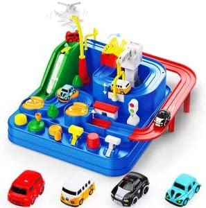 New Car Adventure Toys Race Track For Toddlers – Boy Toy & Race Tracks For Boys – Toddler Car Toys Preschool Educational Toy Cars For Kids 3 4 5 6 7 Year Old Car Track Gifts For Kids - Vehicle Adventure Play Collection