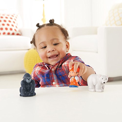 Little People Zoo Train Toy With Music And Sounds For Toddlers 1 Conductor And 2 Animal Toy Figures Choo-Choo Zoo Train - Railway Imagination Collection