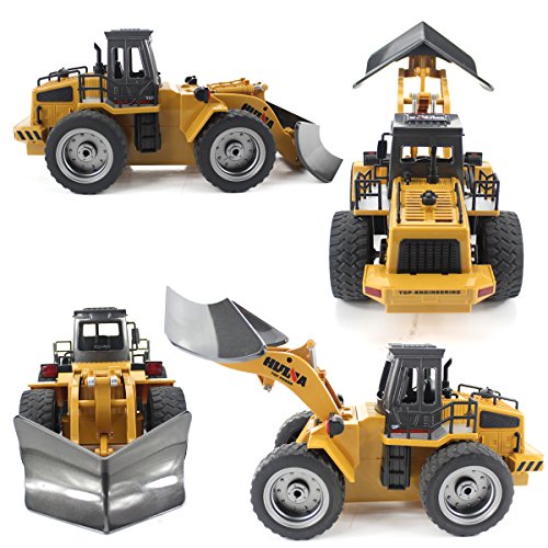 Deals Fisca RC Truck Remote Control Snow Plow 6 Channel 2.4G Alloy Snow Sweeper Vehicle 4WD Tractor Toy With Lights For Kid - Farm Adventure Play Edition