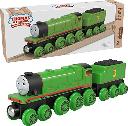 Cheap Wooden Railway James Engine And Coal Car Push-Along Train Made From Sustainably Sourced Wood For Kids 2 Years And Up - Railway Imagination Collection