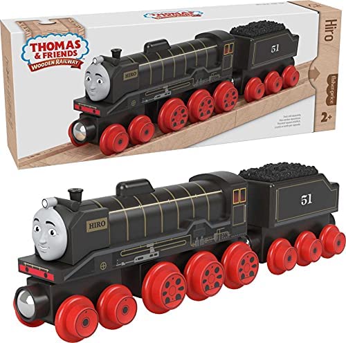 Cheap Wooden Railway James Engine And Coal Car Push-Along Train Made From Sustainably Sourced Wood For Kids 2 Years And Up - Railway Imagination Collection