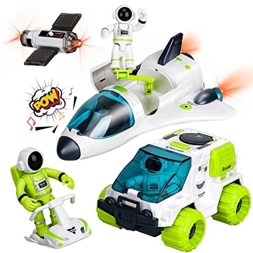 Space Toys For Kids Rocket Ship Toys For Kids With Space Shuttle Astronaut Figures And Space Rover Space Toys For Boys 5-8 Spaceship Toy For Kids Astro Boy Figure Toys For 3 Year Old Boys - Cosmic Adventure Play Set