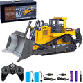 Bnam Remote Control Bulldozer RC 1/16 Full Functional Construction Vehicle 2.4Ghz 9 Channel Dozer Front Loader Toy With Light And Sound For Kids Age 6 7 8 9 10 And Up Years Old - Farm Adventure Play Edition