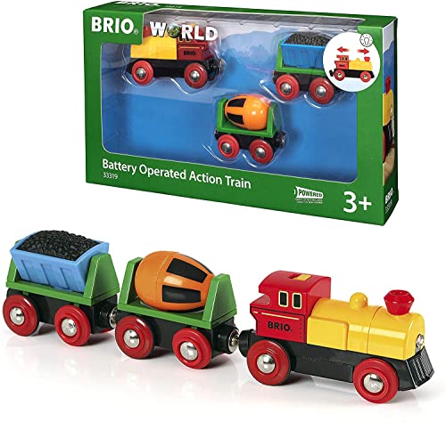 Budget RIO World – 33319 Battery Operated Action Train 3 Piece Toy Train For Kids Ages 3 And Up - Railway Imagination Collection