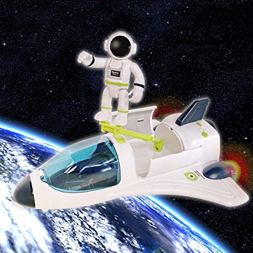 Budget Space Shuttle Spacecraft Airplane Toys For Kids With Lights & Sound & Astronaut Figure,Spaceship Toys For Any Interstellar Mission Adventure,Toy Rocket Gift For Boys 3-5-8 - Cosmic Adventure Play Set