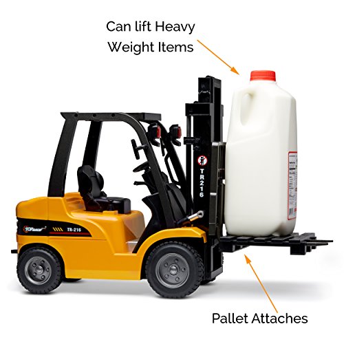 Deals Jumbo Remote Control Forklift 13 Inch Tall 8 Channel Full Functional Professional RC Forklift Construction Toys High Powered Motors 1:10 Scale – Heavy Metal – (TR-216) - Farm Adventure Play Edition